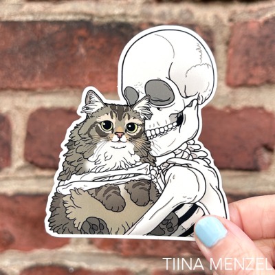 Fluffy cat sticker