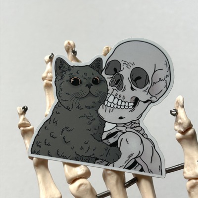 Shorthair cat friend sticker