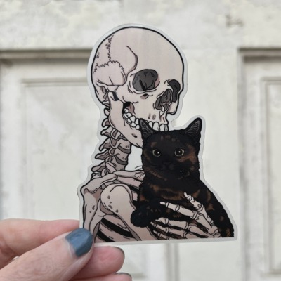 Tortie cat friend sticker