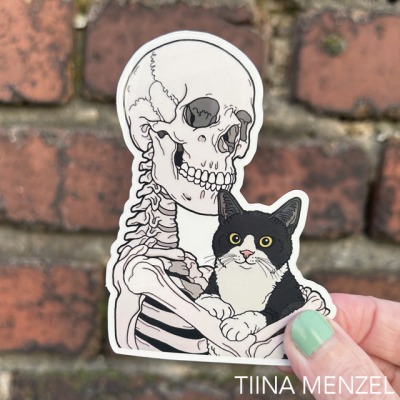 Tuxedo cat friend sticker