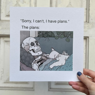 Weekend plans meme print