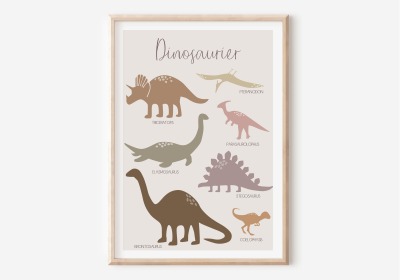 Dinosaurier Poster - DIN A4 oder DIN A3