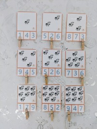 Montessori Lernkarten Zahlen 4