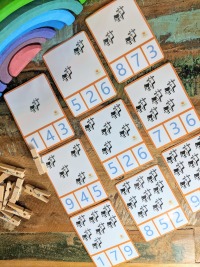 Montessori Lernkarten Zahlen 3