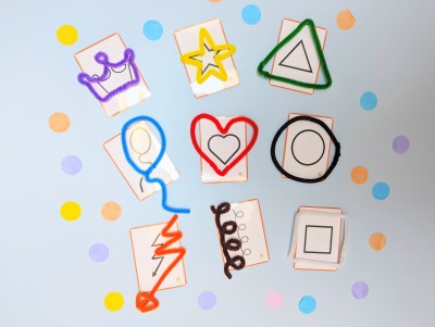 Montessori Lernspiel Formen und Farben - Basteln für unterwegs mit Kindern, Montessori Spiel für V