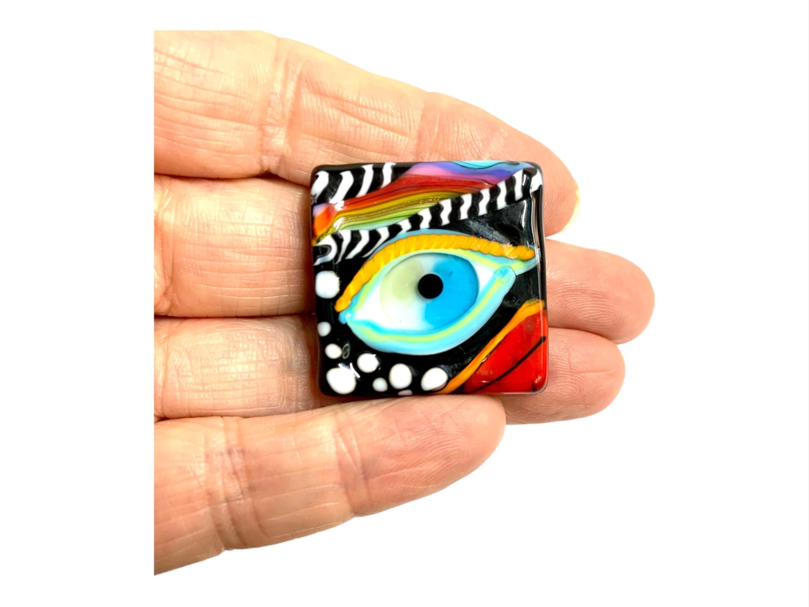 Square Glass Cabochon for Interchangeable Jewelry, one of a kind Jewelry for your unique style 9