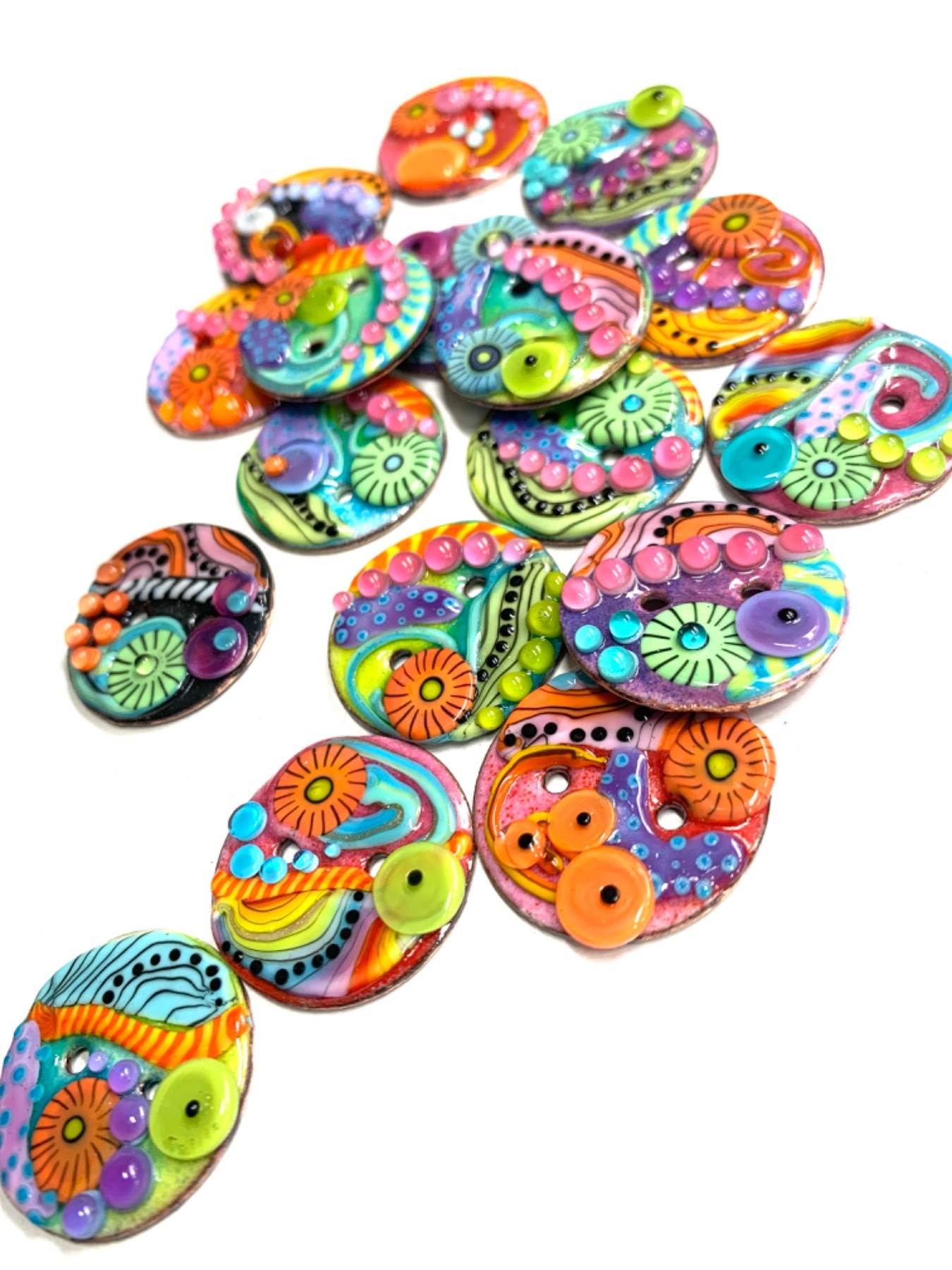 Buttons One-of-a-kind handemade Button for your DIY Project - for Jewelry or as accessory for a