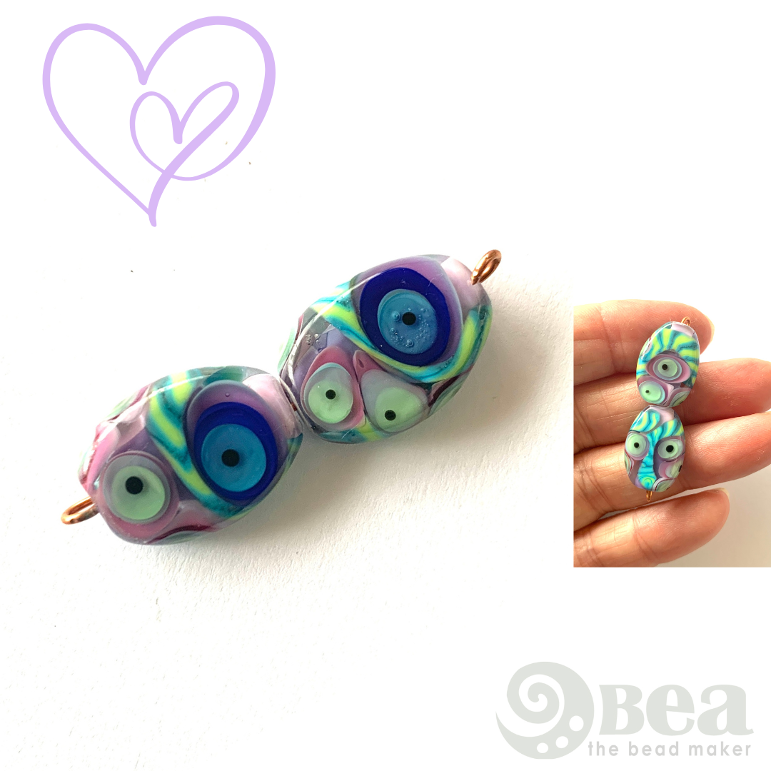 Handmade Colorful Glass Beads for Earrings