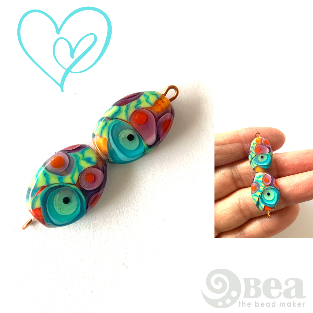 Handmade Colorful Glass Beads for Earrings