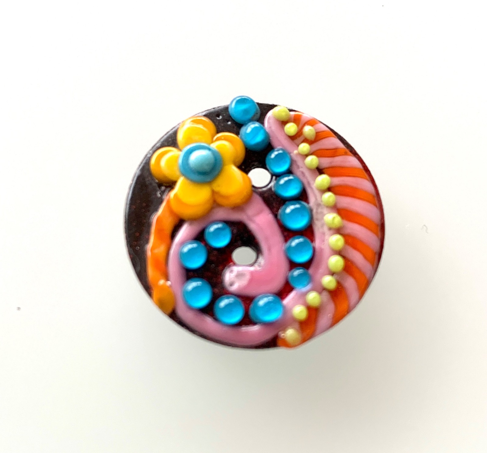 Buttons One-of-a-kind handemade Button for your DIY Project - for Jewelry or as accessory for a