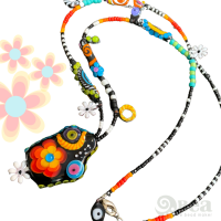 Colorful, Handmade Glass Bead Necklace A Unique Boho Statement Piece