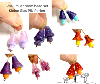 Handmade Glass Beads - Glass Mushroom Charms Playful Companions for Special Jewelry Creations