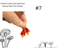 Handmade Glass Beads - Glass Mushroom Charms Playful Companions for Special Jewelry Creations 8