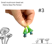 Handmade Glass Mushroom Bead Charms 3