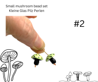 Glass Mushroom Charms in Fresh Colors Playful Handmade Glass Beads for Earrings, Bracelet, or