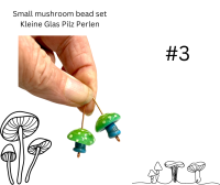 Glass Mushroom Charms in Fresh Colors Playful Handmade Glass Beads for Earrings, Bracelet, or