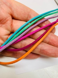 Leather cord necklace in multi color options, 2,5mm thick 2