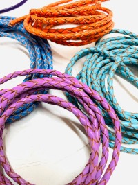 Leather cord necklace in multi color options, 2,5mm thick 4