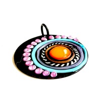 Round Colorful Pendant - Boho Style 4