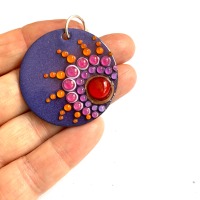 Ethno-style Enamel Pendant - Summery Statement 2