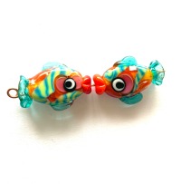 Handmade Colorful Fish Glass Beads for Earrings 2