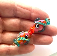 Handmade Colorful Fish Glass Beads for Earrings 4