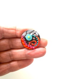 Buttons One-of-a-kind handemade Button for your DIY Project - for Jewelry or as accessory for a