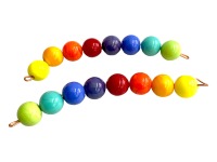 1 Set of 8 bright solid rainbow colors - 10mm - Handmade Lampwork Beads. Fun and Unique for Playful