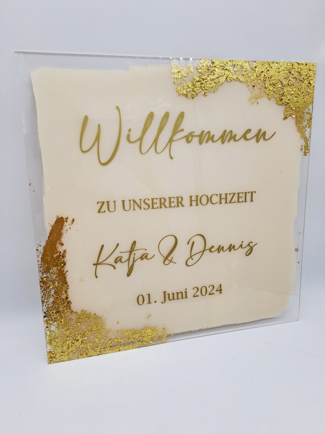 Willkommensschild Hochzeit, Hochzeitsdeko 2