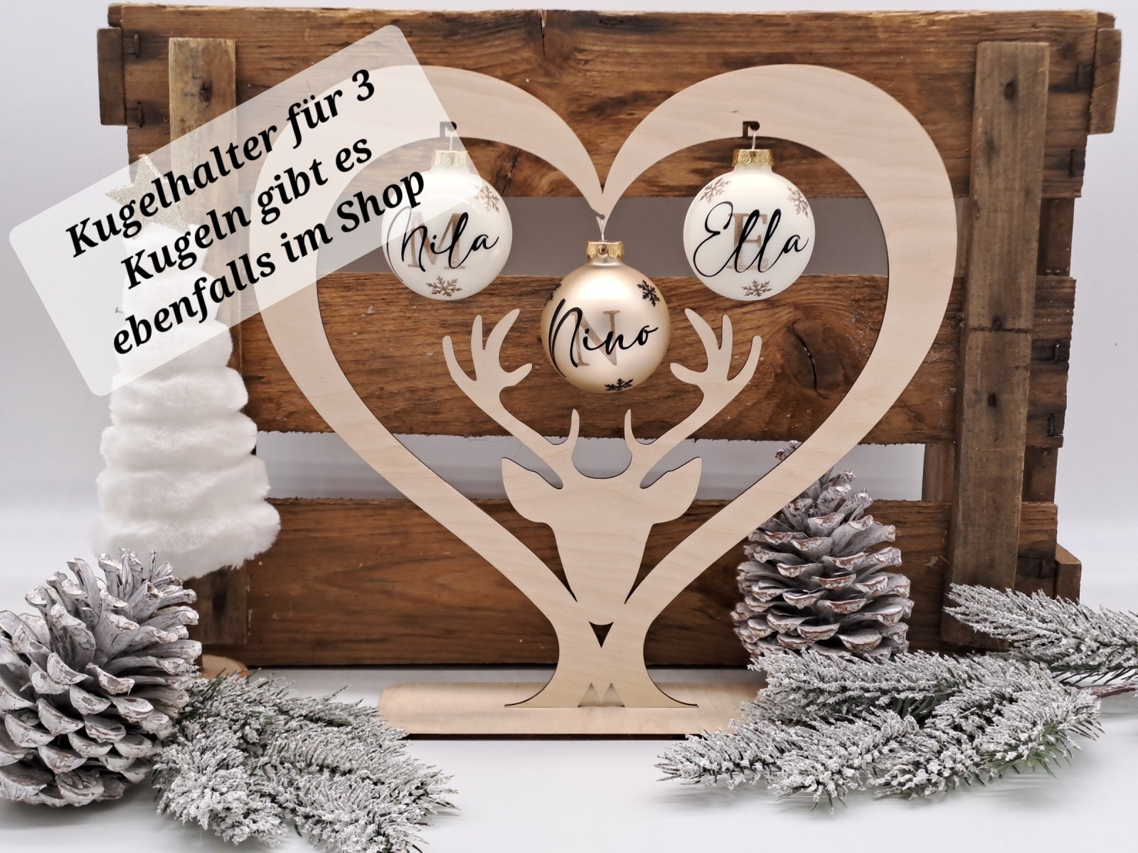Weihnachtskugelständer für personalisierte Christbaumkugeln 6