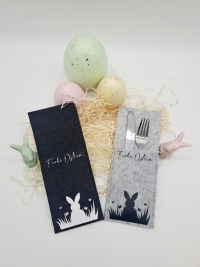 Bestecktasche, Tischdeko Ostern, Osterdeko Tisch, Besteckhalter 2