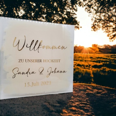 Willkommensschild Hochzeit - Must-Have Hochzeitsdekoration