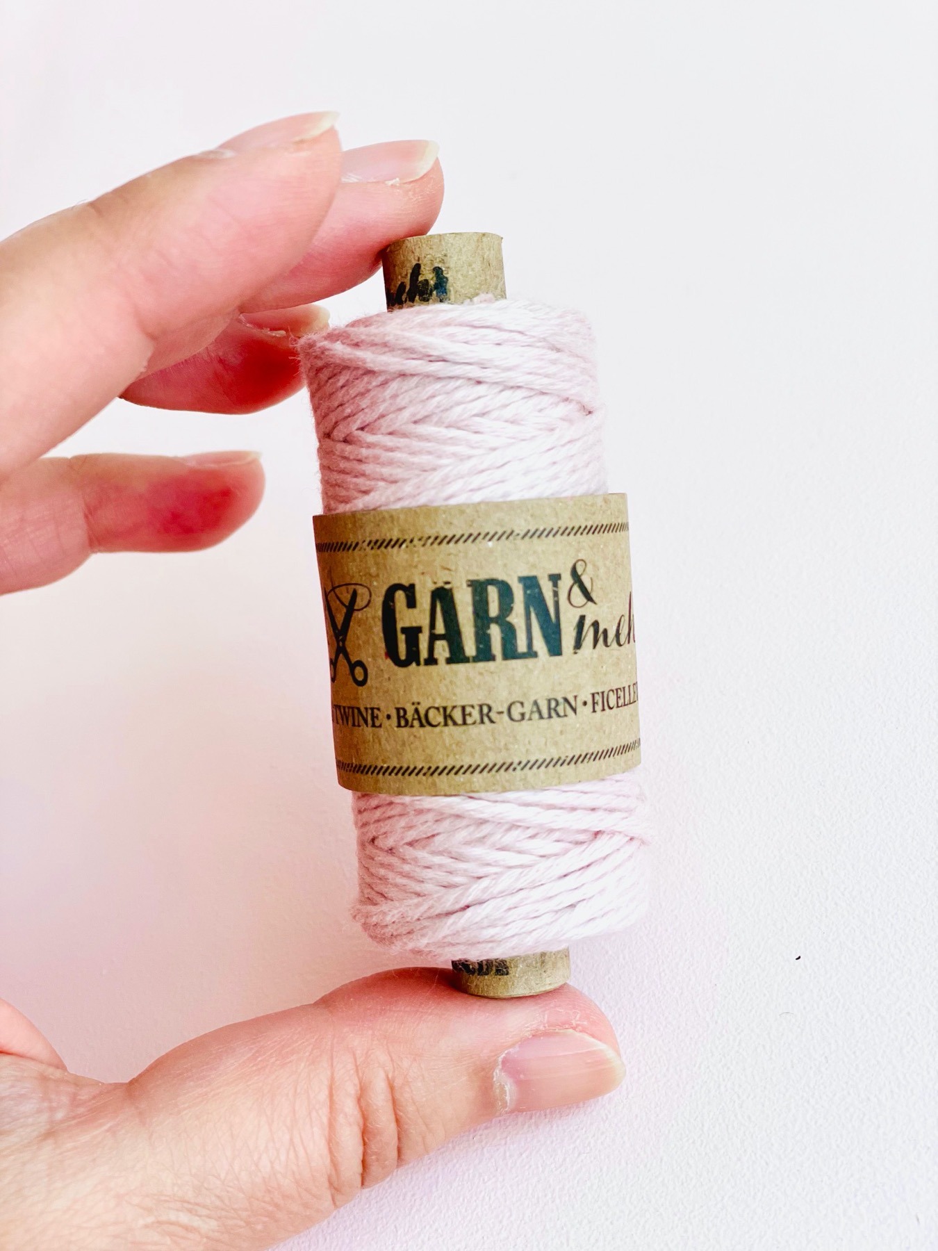 Bäcker-Garn, Puder-Rosa 2mm 2