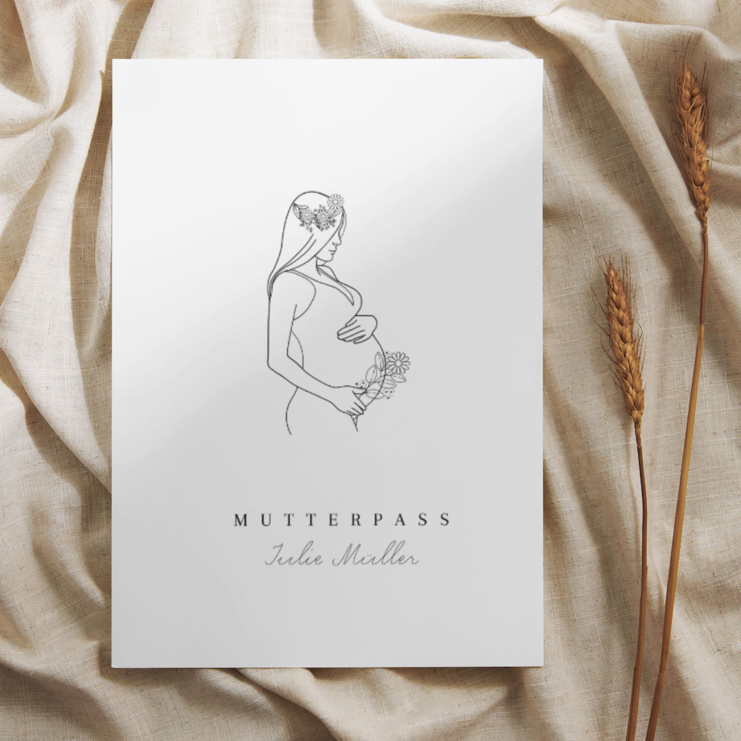 Personalisierte Mutterpasshülle Maternity