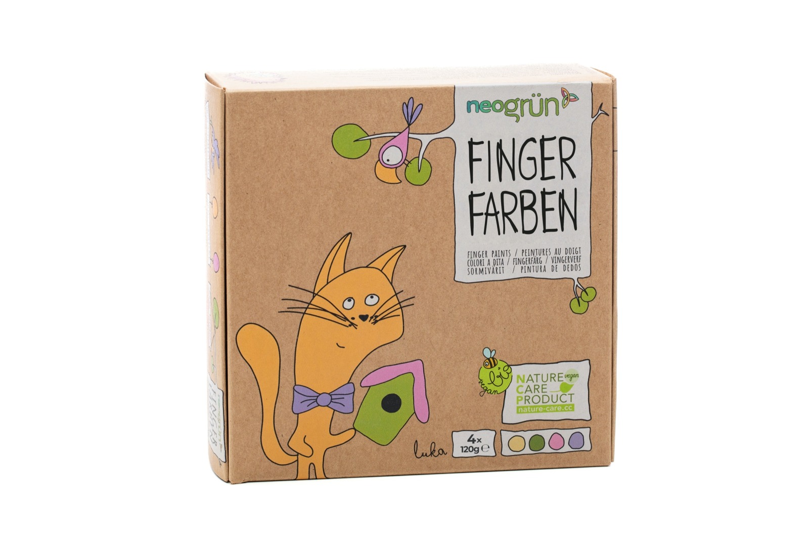 Bio-Fingerfarben vegan-4er Set Luka 2