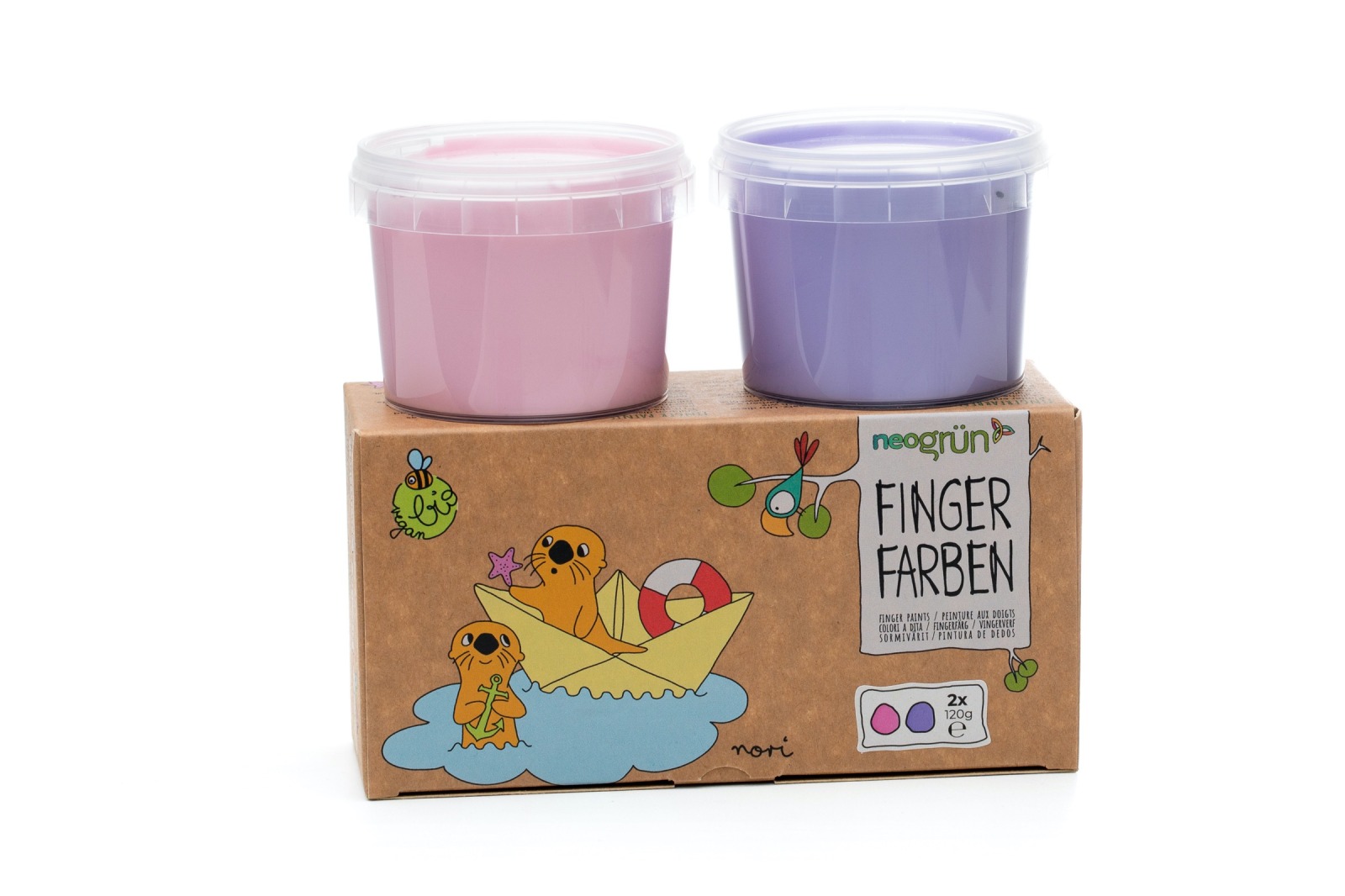 Bio-Fingerfarben vegan - 2er Set Nori 2