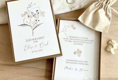 Personalisierte Geschenkschachtel zur Hochzeit - Geldgeschenke hübsch verpacken