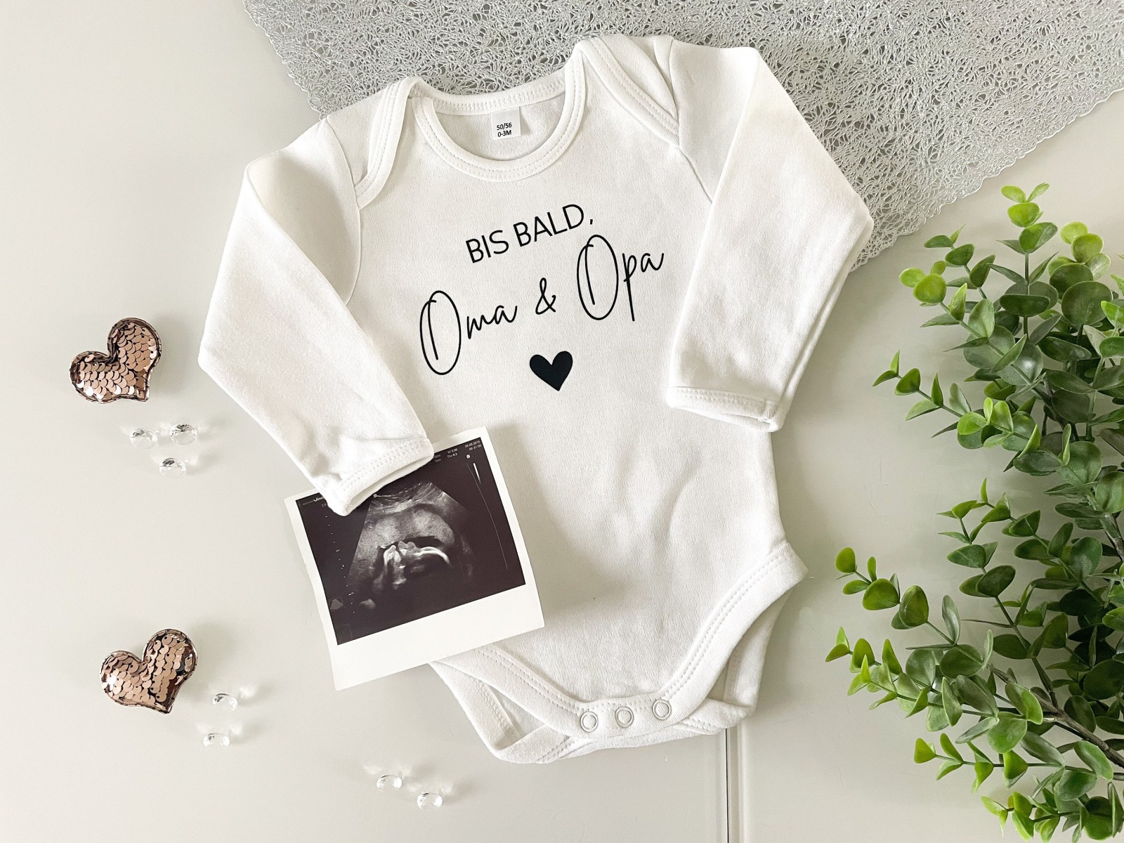 Babybody Bis bald Oma und/oder Opa Bis bald Papa Schwangerschaft verkünden schwanger - Geschenk