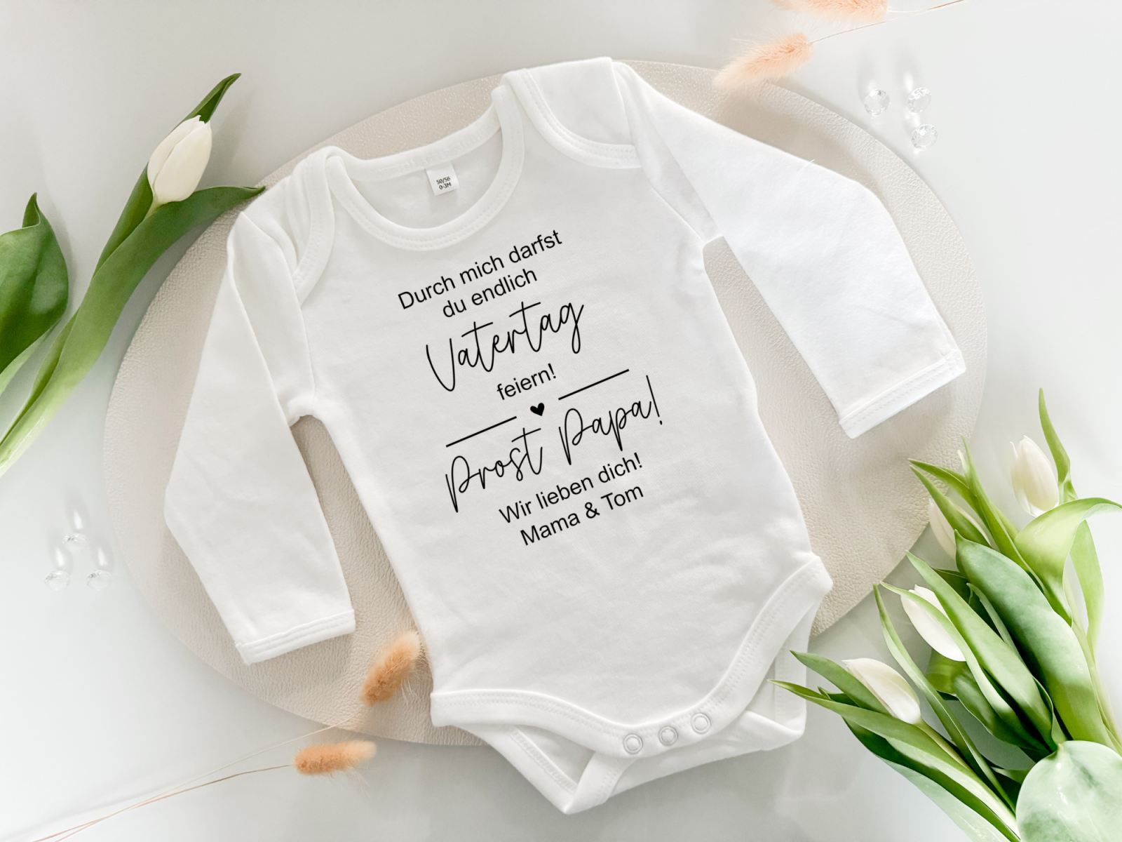 Baby Body erster Vatertag Geschenk mit Name personalisiert - Design 2 2