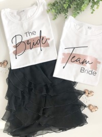JGA-T-Shirt The Bride, Bride to be, Team Bride, Mom of the Bride Die Braut oder Team Braut - Design