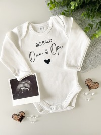 Babybody Bis bald, Oma und/oder Opa Bis bald, Papa Schwangerschaft verkünden schwanger - Geschenk