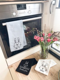 3er Set Küchenhandtücher Hasis für Ostern - Frühling 2