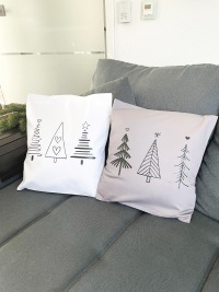 Kissenbezug Weihnachten - einzeln oder im Set Kissenhülle Deko Weihnachtsbaum 2