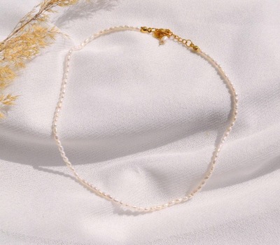 Halskette MARIE mit echten Süßwasserperlen