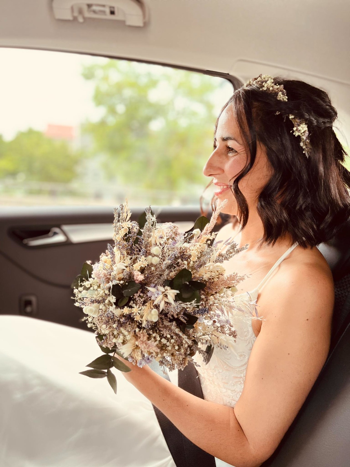 🤍Kundenfoto: Brautstrauß " Melanie" Natürliche Trockenblumen 🤍

