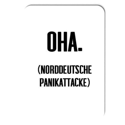 Postkarte Oha - norddeutsche Panikattacke - BESTSELLER
