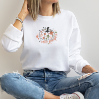 Oversized Sweater weiß - hello pumpkin