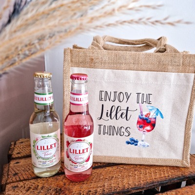 Jutetasche Lillet Watercolour - mit extra Fach