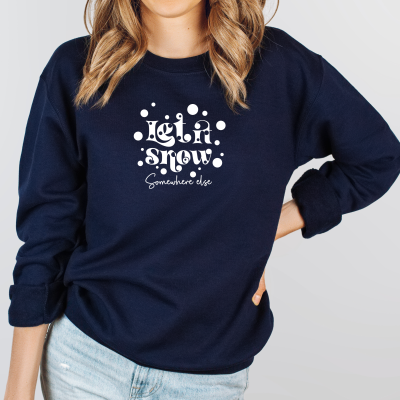 Sweater Let it snow - lockerer Pullover mit weihnachtlichem Statement