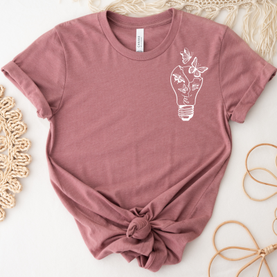 Oversized T-Shirt Mauve -Glühbirne